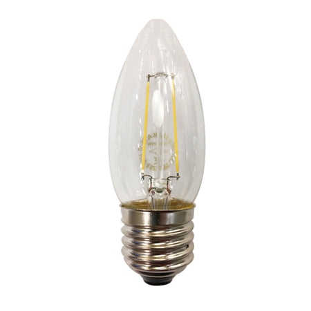 Ampolleta transparente Vela C35 filamento led Ø35x10 cm E27 6W Dim 3000K - TOAM0048