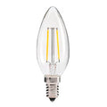 Ampolleta transparente filamento vela luz cálida 2w E14 - LUAM0003