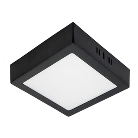 Plafón aluminio negro 22x22 cm LED 18W - BEPL0015