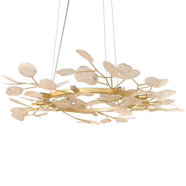Lámpara colgante metal conchas bronce Ø92cm 9 luces G9 - LGLC0036