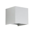 Apliqué bidireccional aluminio blanco opaco exterior IP 65 10x10 cm 2 luces  LED 6W - MUAP0010