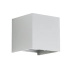 Apliqué bidireccional aluminio blanco opaco exterior IP 65 10x10 cm 2 luces  LED 6W - MUAP0010