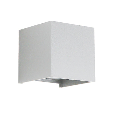 Apliqué bidireccional aluminio blanco opaco exterior IP 65 10x10 cm 2 luces LED 6W - MUAP0010