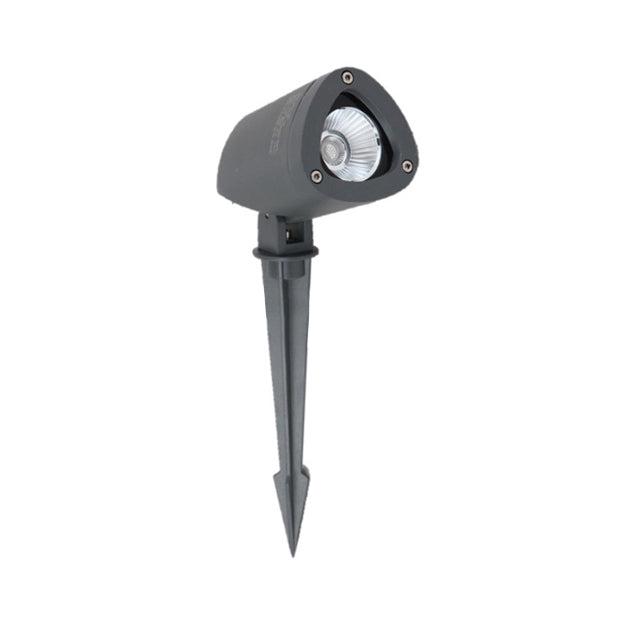Estaca jardín aluminio gris IP65 4,5x21,2 cm LED 3W - MUES0002