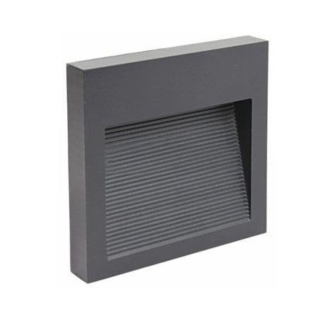 Apliqué aluminio grafito exterior IP 65 12x12 cm LED 6W - MUAP0016