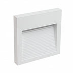 Apliqué aluminio blanco exterior IP 65 12x12 cm LED 6W - MUAP0017
