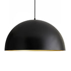 Lámpara colgante metal negro oro Ø80 cm 3 luces E27 - LGLC0065