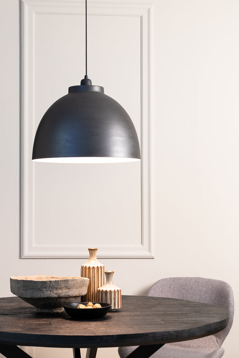 Lámpara colgante metal niquel bruto oscuro Ø 30 cm E27 - LLLC0243