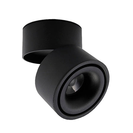 Foco sobrepuesto dimeable aluminio negro Ø 10 cm LED 12W - TOFO0005