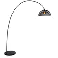 Lámpara de pie metal negro arco Ø 46x2,00 cm E27 - LULP0025