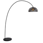 Lámpara de pie metal negro arco Ø 46x2,00 cm E27 - LULP0025