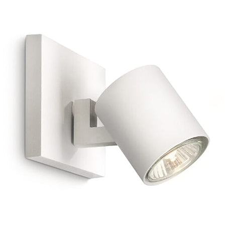 Foco sobrepuesto muro o techo aluminio blanco GU10 50W - PHFO0027