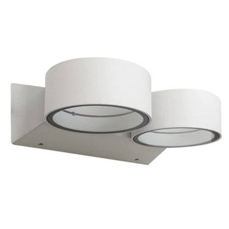 Apliqué aluminio blanco 19x65 cm LED 2luces 4W - LZAP0023