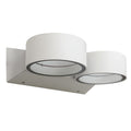 Apliqué aluminio blanco 19x65 cm LED 2luces 4W - LZAP0023