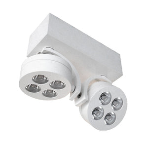 Foco sobrepuesto aluminio blanco direccionable 15x95 cm 2 luces LED 8W - LZFO0007