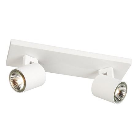 Foco aluminio blanco 2 luces 30,5 cm GU10 - PHRE0010