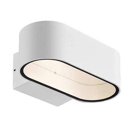Apliqué aluminio vidrio blanco 18x6 cm LED 9W - MUAP0002