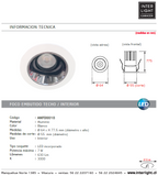 Foco blanco embutido LED 7W - ANFO0010