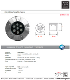 Foco piso acero exterior LED 7W - ANFO0011