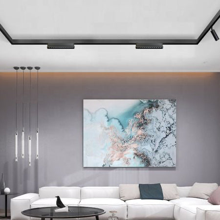Foco metal negro para riel magnético LED 12W - ARFO0016