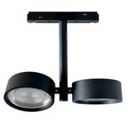 Foco doble magnético para riel metal negro LED 2 x 8W - ARFO0021