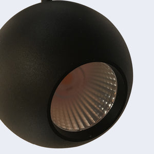 Foco metal negro para riel magnético LED 8,5W - ARFO0023