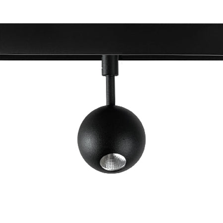 Foco metal negro para riel magnético LED 4,5W - ARFO0024