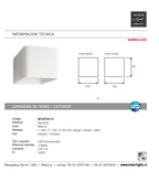 Apliqué blanco, bidireccional interior/exterior LED 3W - BEAP0010