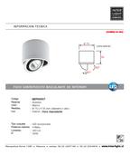 Foco sobrepuesto blanco basculante LED 7W - BEFO0007