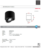 Foco sobrepuesto negro basculante LED 7W - BEFO0030