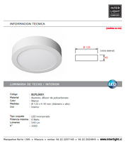 Cargar imagen en el visor de la galería, Plafón aluminio blanco Ø12 cm LED 6W - BEPL0001
