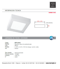 Cargar imagen en el visor de la galería, Plafón aluminio blanco  22x 22 cm LED 18W - BEPL0007
