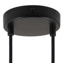 Cargar imagen en el visor de la galería, Baldequin metal negro Ø12x2,5 cm 2 luces
