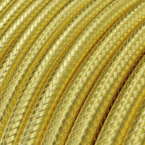 Metro de cable recubierto en cobre color oro
