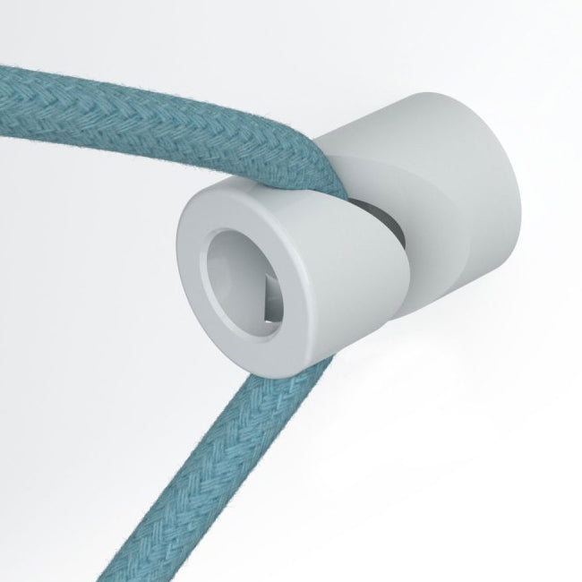 Soporte blanco con enganche V para cable eléctrico - CASO0002