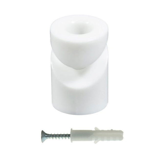 Soporte blanco con enganche V para cable eléctrico - CASO0002