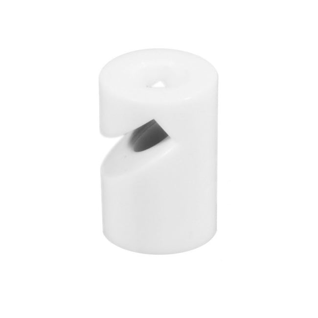 Soporte blanco con enganche V para cable eléctrico - CASO0002