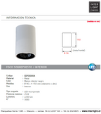 Foco sobrepuesto blanco con negro LED 25W - CEFO0004