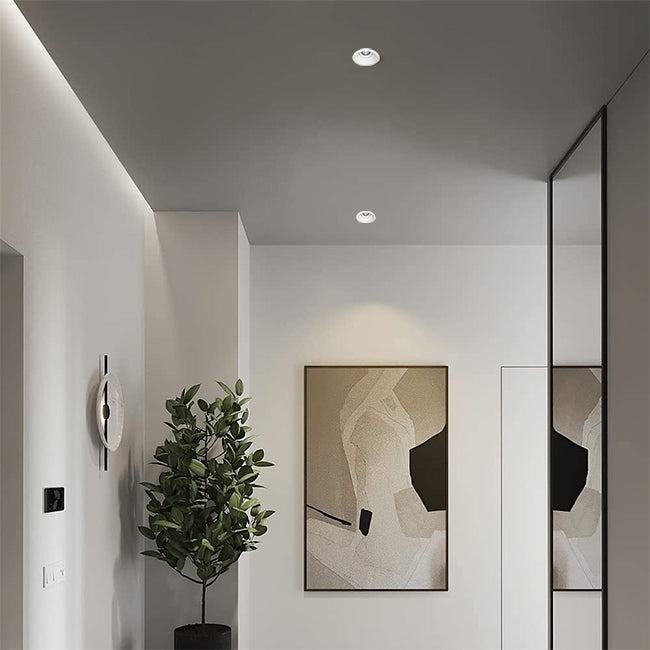 Foco embutido retraído basculante aluminio blanco Ø 105 cm GU10 - CEFO0015