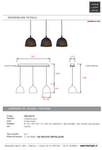 Lámpara colgante cerámica gres 3 luces E27 - A pedido - CKLC0010