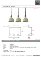 Lámpara colgante cerámica gres 3 luces E27 - A pedido