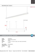 Cargar imagen en el visor de la galería, Lámpara colgante lineal blanco largo 2,25 mt. LED 72W - CXLC0014

