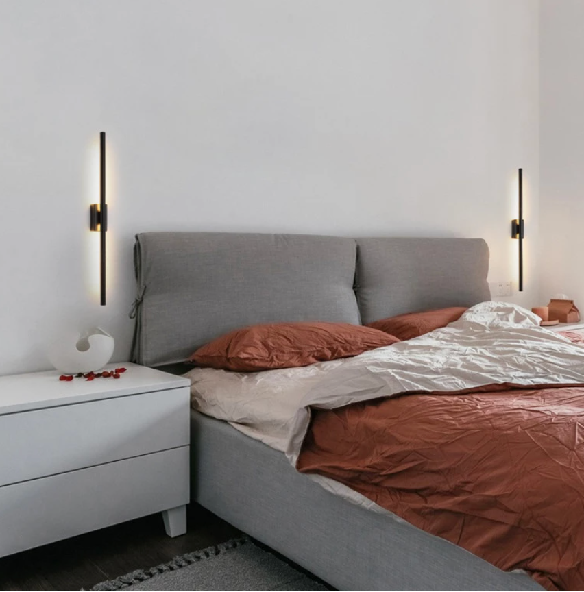 Apliqué metal negro bordes dorado luz indirecta 72 cm LED 8 W - TOAP0006