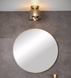 Plafón metal vidrio bronce humo IP44 Ø 16.1x16.8 cm G9 - LUPL0013