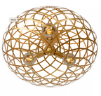 Plafón metal oro mate Ø 65x35 cm 3 luces E27 - LUPL0027
