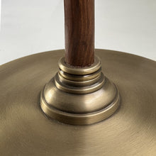 Cargar imagen en el visor de la galería, Lámpara de pie metal bronce envejecido, madera café Ø17x1,30 cm E27 - DCLP0005
