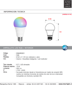 Ampolleta inteligente RGB LED 10W E27 - DOAM0001