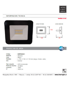 Proyector de área LED RGB WIFI 20W - DOFO0001