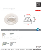 Foco embutido blanco basculante LED 6,5W - DOFO0002