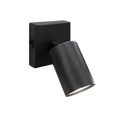 Foco aluminio direccionable negro 8x14 cm GU10 - DOFO0003